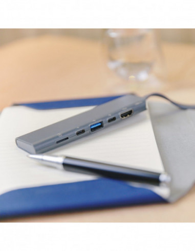 Docking HUB USB C Grijs