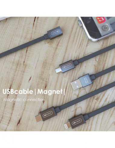 USB Kabel | Lightning Magnet Grijs