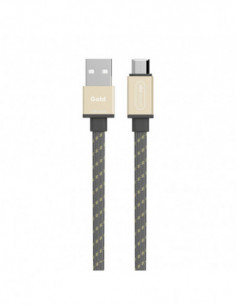 USB Kabel | microUSB Flat Gold