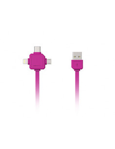 3 in 1 USB kabel Rose