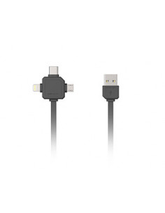 3 in 1 USB kabel Grijs