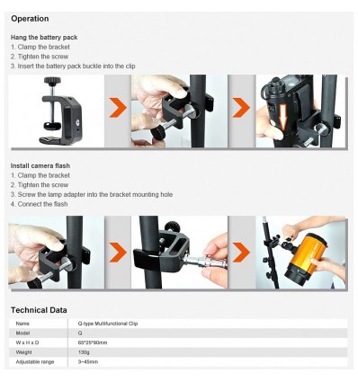 Godox Witstro AD Q-type Batteri / multifunktions holder 2