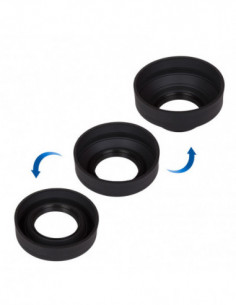 Rubberen Zonnekap 3in1 62mm 2