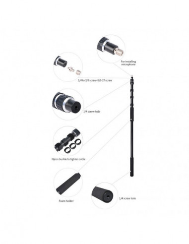 Aluminium Microfoon Boompole (109cm...