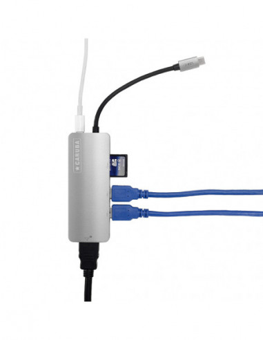 Premium 6 in 1 Slim USB C Hub Space...