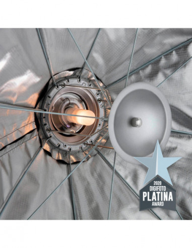 Quick Assembly Matte Zilver Octabox 95cm