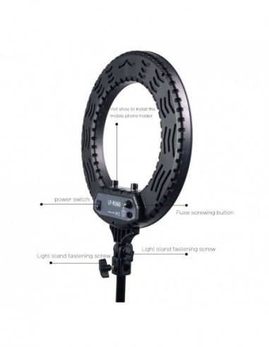 Round Vlogger 12 inch LED Set met Tas...