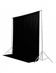 Achtergronddoek 2x3m Zwart