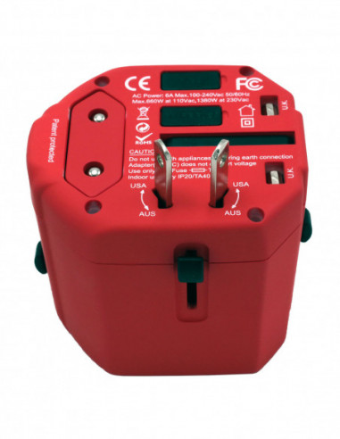 Multi Reis Adapter   Rood