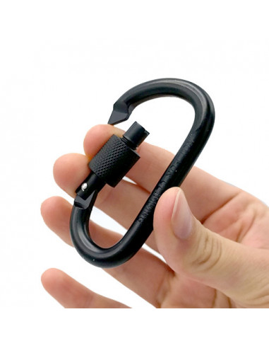 Karabijnhaak Zwart (Set van 3 stuks)