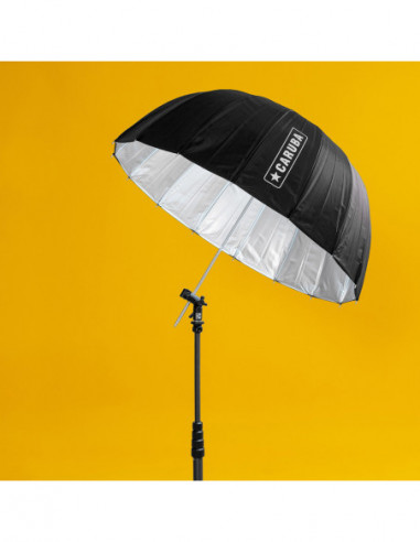 Deep Umbrella Zilver/Zwart 85 cm