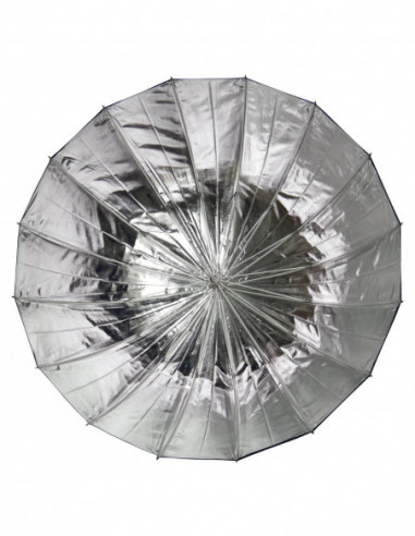 Deep Umbrella Zilver/Zwart 130 cm