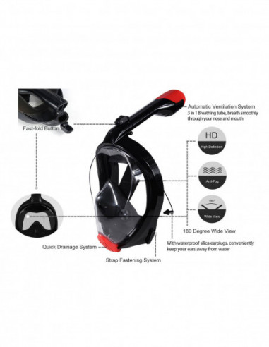 Full Face Snorkel Masker Swift...