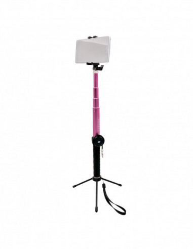 Selfie Stick Large Bluetooth   Roze