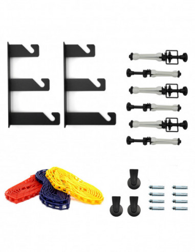 Ophangsysteem voor 3 rollen wand/muur...