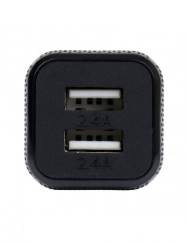 Duo USB Auto Lader 4.8 amp Zwart