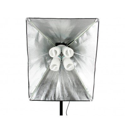 3 x SLH5 Komplet Begynder pakke X-Large - Videolys m stativ 280cm, lampehoved, softboks 15 x 125watt lavenergi pærer 2