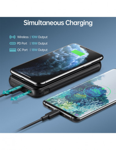 10000mAh PD18W Power Bank 10W...