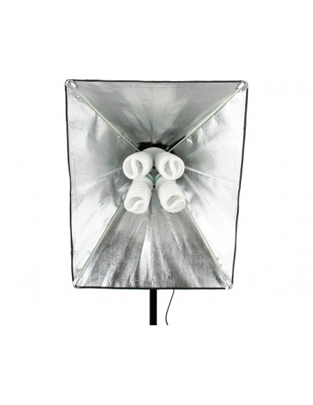 2 x SLH5 Komplet Video pakke - Avanceret - Videolys m boom stativ, lampehoved, softboks 10 x 125watt lavenergi pærer 1