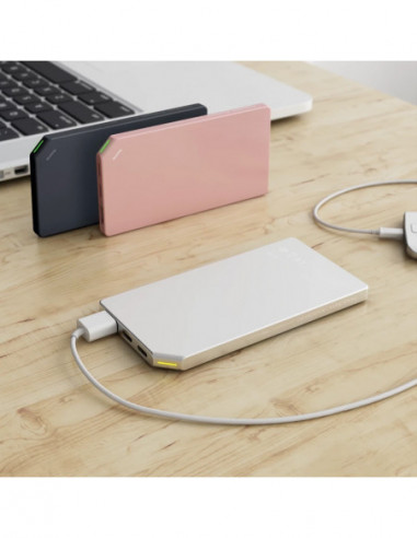 PowerBank Slim Aluminum 5000mAh Roze