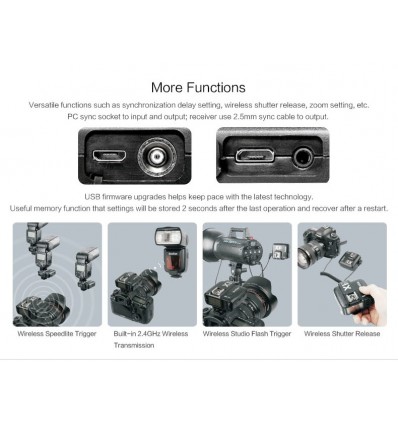 Godox X1 2.4 Ghz Trigger til Canon, Nikon, Sony, Olympus, Panasonic og Fuji 7