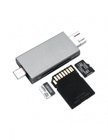 CR UTC5AC Memory Card Reader grijs