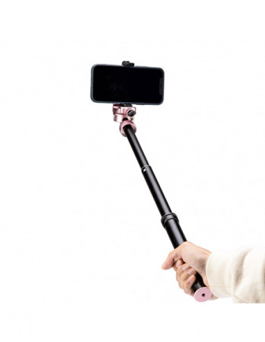 Free 1 Aluminium Roze / Zwart Tripod