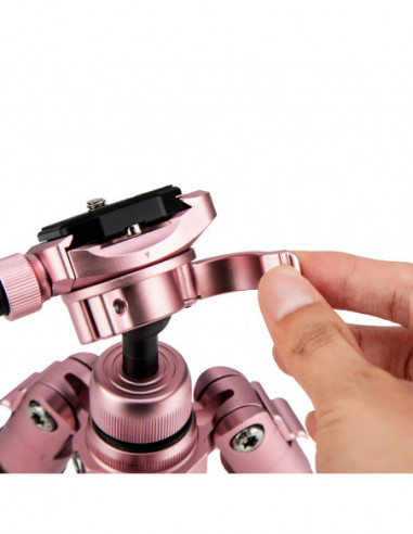 Free 1 Aluminium Roze / Zwart Tripod