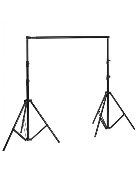 Transportabelt baggrundsstativ 140-360cm x 275 cm sort 0