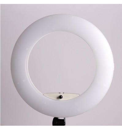 3200-5500 Kelvin : Sort bagpanel ( Yidoblo LED Ring Light 96 watt ) LCD display & Fjerbetjening