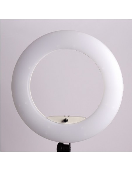 3200-5500 Kelvin : Sort bagpanel ( Yidoblo LED Ring Light 96 watt ) LCD display & Fjerbetjening
