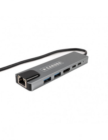 6 in 1 USB C Hub met Ethernet