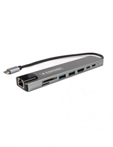 8 in 1 USB C Hub met Ethernet