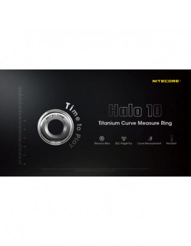 Halo10 Titanium Curve Measure Ring