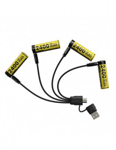 NH2400 USB C Rechargeable 1.5V Li ion...