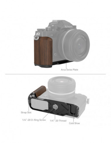 4802 Wooden L Shape Grip for Nikon Z...