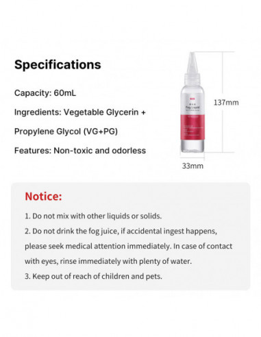 Fog Juice 60ml for FM01 Fog Machine