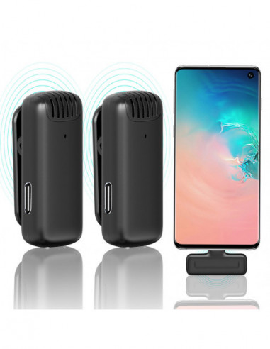 J12 Wireless Lavalier Microphone with...