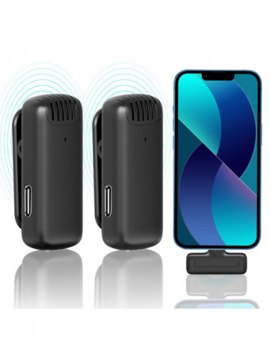 J12 Wireless Lavalier Microphone with...