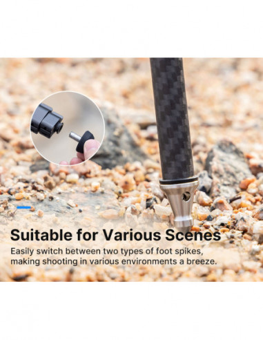 Zero V Carbon Travel Tripod with...