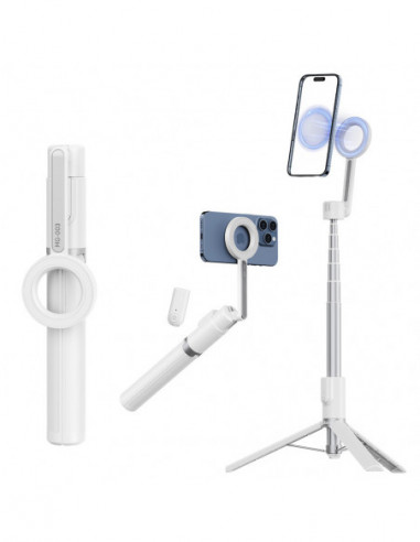 AB403 Magnetic Selfie Stick Pro White