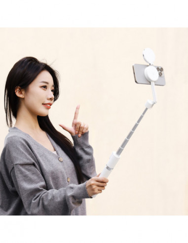 AB403 Magnetic Selfie Stick Pro White