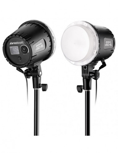 U60 B Bi Color LED 3 Light Softbox Kit