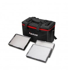 Aputure Amaran 528 Kit, 3 lamper - Video LED sæt - CRI95+ Batteri og 220volt, m taske, knækled, lader+ 6 stk 6600mah sony batt 2